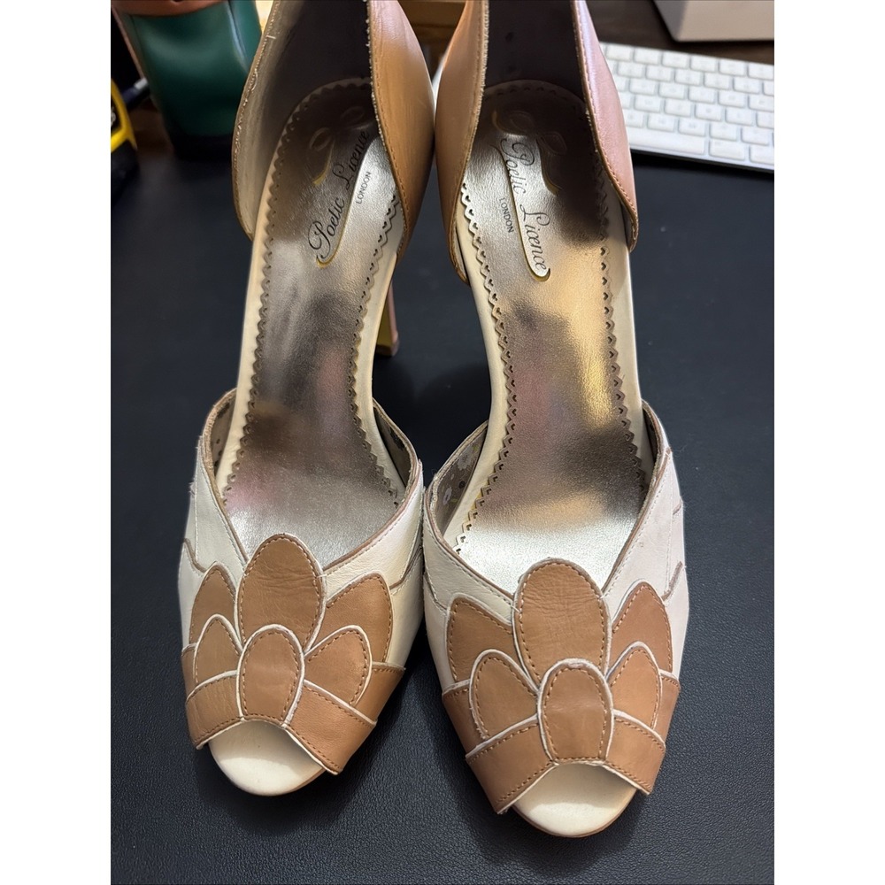 Poetic Licence License Floral Blush Tank High Heels Pumps Size 39 1/2 Worn Once